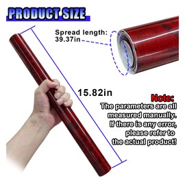 GAOLAOSY High Glossy Wood Grain Wrap Sticker Decal for Car, Vinyl Waterproof Automotive Interior Decorative Sticker, Self Adhesive Stretchable Vehicle DIY Film Wrap Accessories (1301)