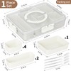 Snackle Box Container,Divided Serving Tray with Lid and Handle,7 Portable