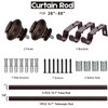 SIMEWIN Bronze Curtain Rods for Windows 48 to 84 Inches