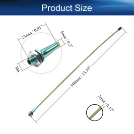 Heyiarbeit Plastic RC Antenna Tube with Aluminum Alloy Mount and Cap for RC Boat RC Remote Control Model Receiver Green 5pcs