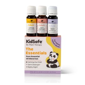 Plant Therapy KidSafe The Essentials Blend Set 100% Pure, Undiluted, Therapeutic Grade, KidSafe Essential Oils for Calming, Sleep, and Immune Support, 10 ml (1/3 oz) Each