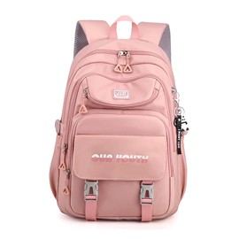 FANDARE School Backpack School Backpack Teenagers School Bag Boys Girls Backpack School Bag for Students Outdoor Travel Daypacks Leisure Backpack Waterproof Polyester, pink, "lifestyle" in German is