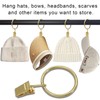 AMZSEVEN 40 Pack Curtain Rings with Clips, Drapery Clips Rings,