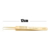 Pinza Extensiones Pestañas Nagaraku N-07 Acero Inoxidable Dorado 12 cm