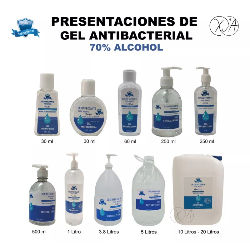 Xena Porta Gel Antibacterial Con Funda X 50 Piezas