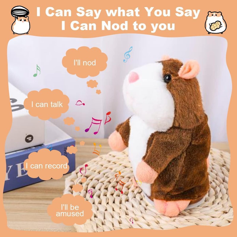 Sunshine smile Hamster Toy, Talking Hamster Repeated, Talking Hamster Repeated