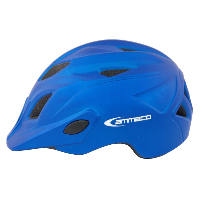 Boys Bike Helmet Blue Rocky With Rear Light Blue 48-52cm