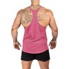 Muhshoiy Mens Stringer Bodybuilding Tank Tops Low Cut Off Y