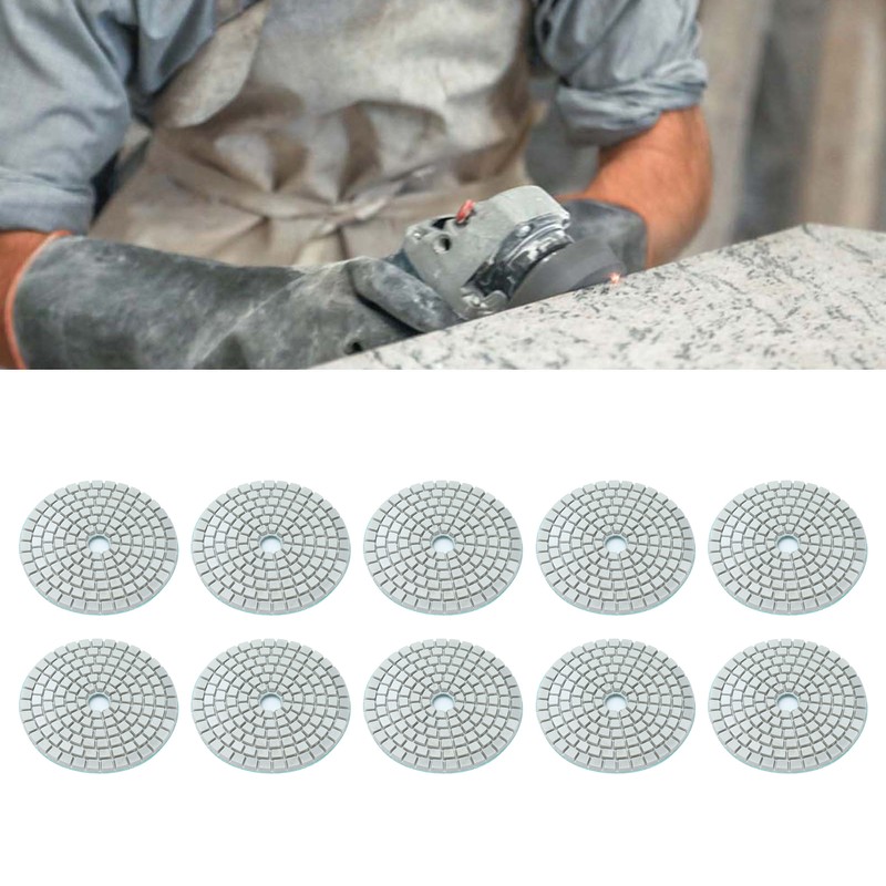 10Pcs 3in Diamond Wet Polishing Pad Soft Grinding Discs Polisher