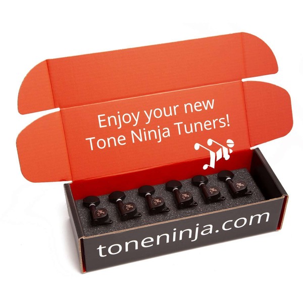 Tone Ninja Genuine Tone Ninja Tuners, 6 Inline Staggered, Black
