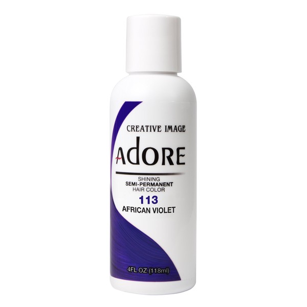 Adore Semi-Permanent Haircolor #113 African Violet 4 Ounce (118ml)