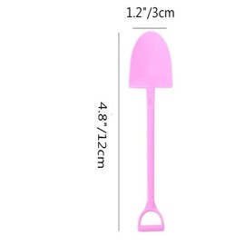 100 Pcs Plastic Mini Ice Cream Dessert Spoon Shovels Pudding Yogurt Spoons for Family or Party by Supply (Green)