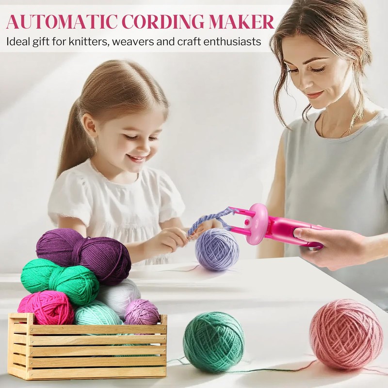 Enhon Cord Maker Portable Fringe Twister, Handheld Cord Maker for