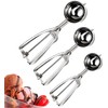 LCE Cream Scoop Set, Stainless Steel, 3 Pieces of Trigger