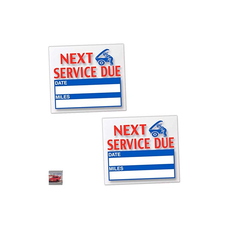 FESCO Next Service Due Reminder Static Cling Window Stickers Oil