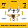 ROJOSER Heavy Duty Canopy Kit and 3.2 feet Pendant Light