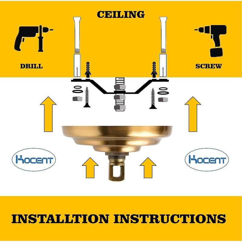 ROJOSER Heavy Duty Canopy Kit and 3.2 feet Pendant Light