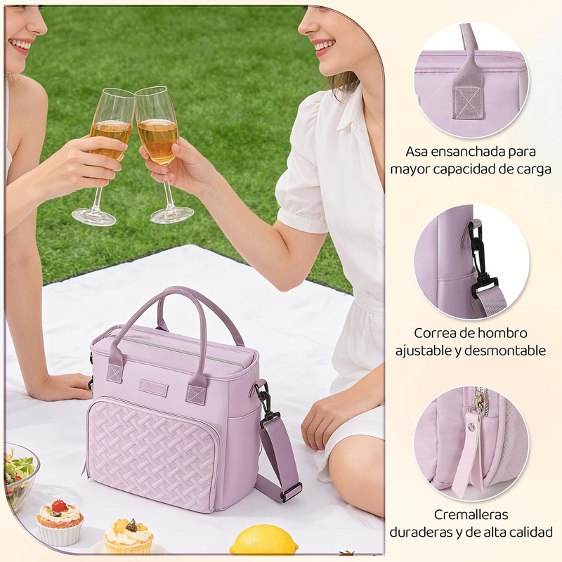 Loncheras para Mujer，Bolsa de Almuerzo，Lonchera Termica Grande
