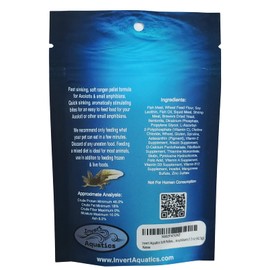 Invert Aquatics Soft Pellets for Axolotls - Moist Sinking Diet for Axolotl, Newts, Salamanders & Other Small Amphibians (3 oz (85g))