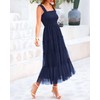 BTFBM Women's 2025 Summer Midi Dress Casual Sleeveless Square Neck