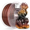 Amolen Silk Shiny Gradient PLA Filament, 1.75mm:_Silk Black Red &