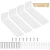 Pack of 4 Shelf Brackets, White, 150 mm Shelf Wall