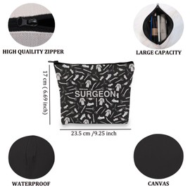 Surgeon Gift Surgical Tech Gift Surgery Nurse Gift Surgical Tech Inspirational Zipper Pouch Makeup Bag (Surgeon Bag CA)