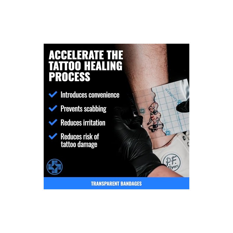 Saniderm tattoo bandage in personal pack size of 6 X