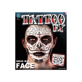 For Men Face Sticker Dia de los Muertos
