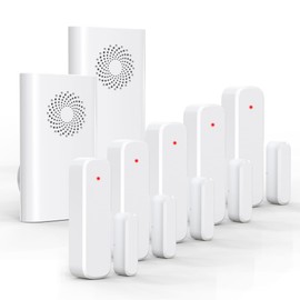 Wireless Door Chime, Door Open Sensor Alarm When Entry Business/Office/Store (500ft Range 51 Ringer Adjustable Volume) Home Alert Bell for Kid/Toddler Safety,2 Receiver +5 Sensor