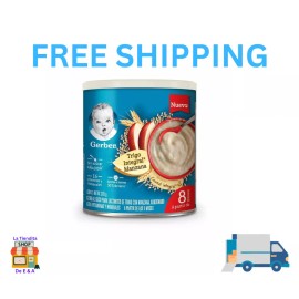 Gerber Cereal seco para lactantes Gerber trigo intengral y manzana 270 g MEXICANO