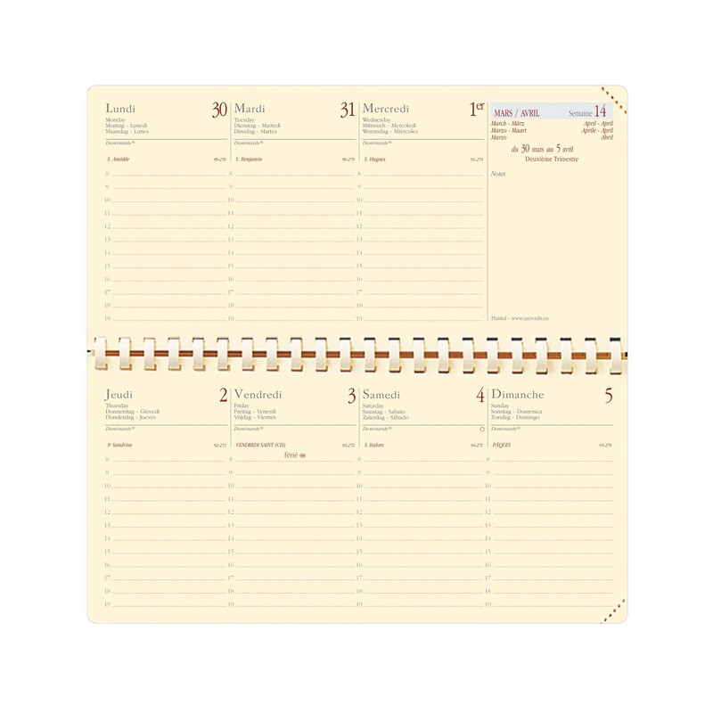 Quo Vadis Impala Planital Week to View Diary 8.8 x