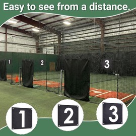 Wenqik 3 Pack Flex Vinyl Sports Field Number Signs, 15 ×15 Inch Number Markers for Court, Batting Cage, Marathon & Outdoor Sports Events(1/2/3)