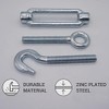 (Pack of 2) Turnbuckle Wire Tensioner M12 Adjustable Turnbuckles Hook