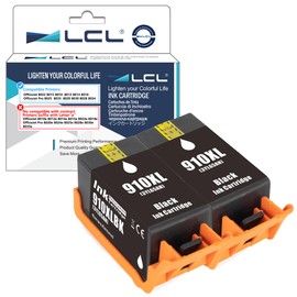 LCL 910XL Black Ink Cartridges Pigment Replacement for HP 910 XL Ink for HP OfficeJet Pro 8025 8035 8020 8028 8024 and for OfficeJet 8022 8015 8010 8012 8014 8018 Printers (2-Pack)
