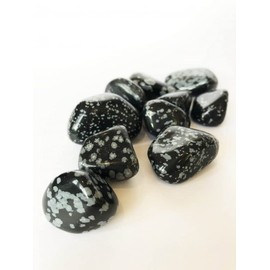 Pachamama Essentials Snowflake Obsidian Tumbled - Healing Stone - Crystal Healing 20-25mm (1)