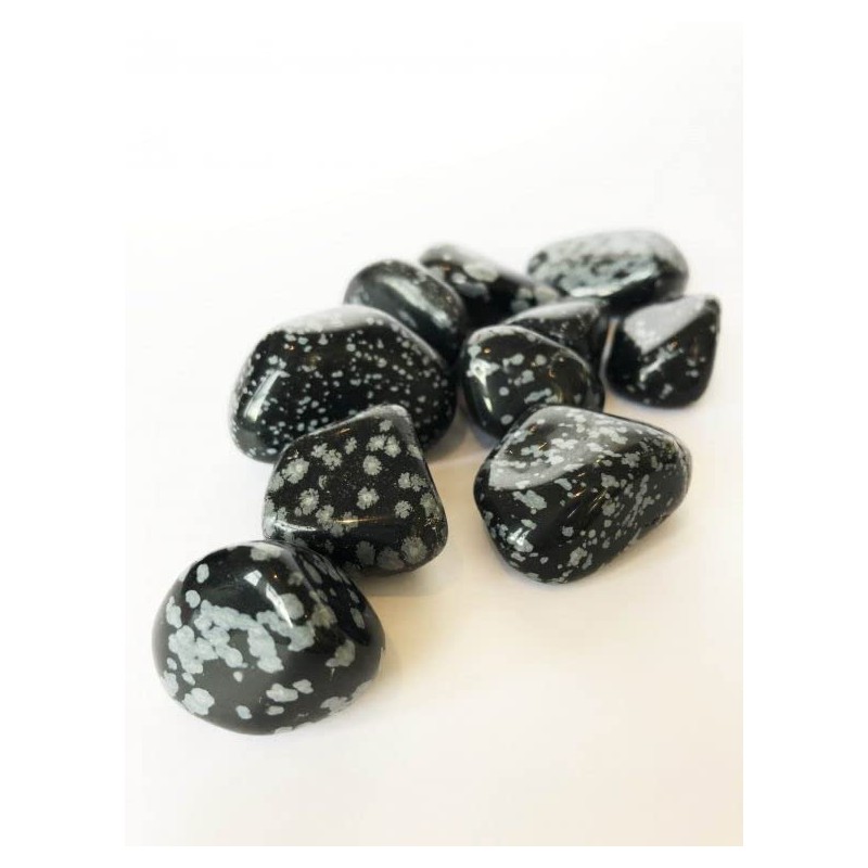 Pachamama Essentials Snowflake Obsidian Tumbled - Healing Stone - Crystal