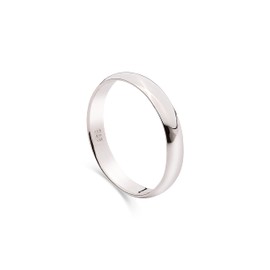 Sterling Silver Ring 4mm Band In Sizes G,H,I,J,K,L,M,N,O,P,Q,R,S,T,U,V,W,X,Y,Z (R)