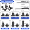 YORANYO 110Sets Chicago Screws Leather Rivets Assorted Screw Rivets Chicago
