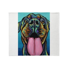 CafePress Rainbow Rottweiler Throw Blanket Super Soft Fleece Plush Throw Blanket, 60"x50"