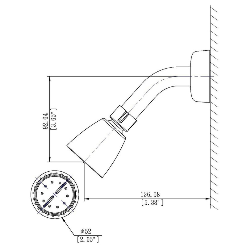 RV/Mobile Home Shower Head, Oil Rubbed Bronze