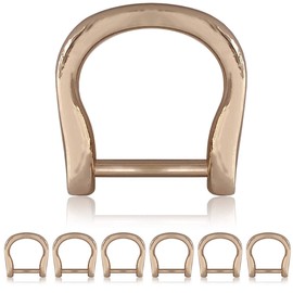 Ganzoo D Ring with Screw Bolts Made of Steel, Set of 6, Can be Assembled Subsequently, Rustproof, Ideal with Paracord 550, Gold Colour