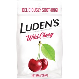 Unbranded Luden's Wild Cherry Throat Drops | Deliciously Soothing | 30 Drops | 1 Bag