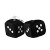 A FEI 1 Pair Fuzzy Dice Dots Rear View Mirror