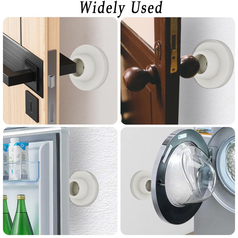 Door Stops for Wall Protector, Door Knob Wall Shield, Black