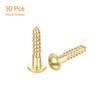 sourcing map Wood Screws M2.5 x 12mm Slotted Round Head
