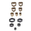 12 Pcs Leather Cutting Mold Heart Shape Exquisite High Carbon