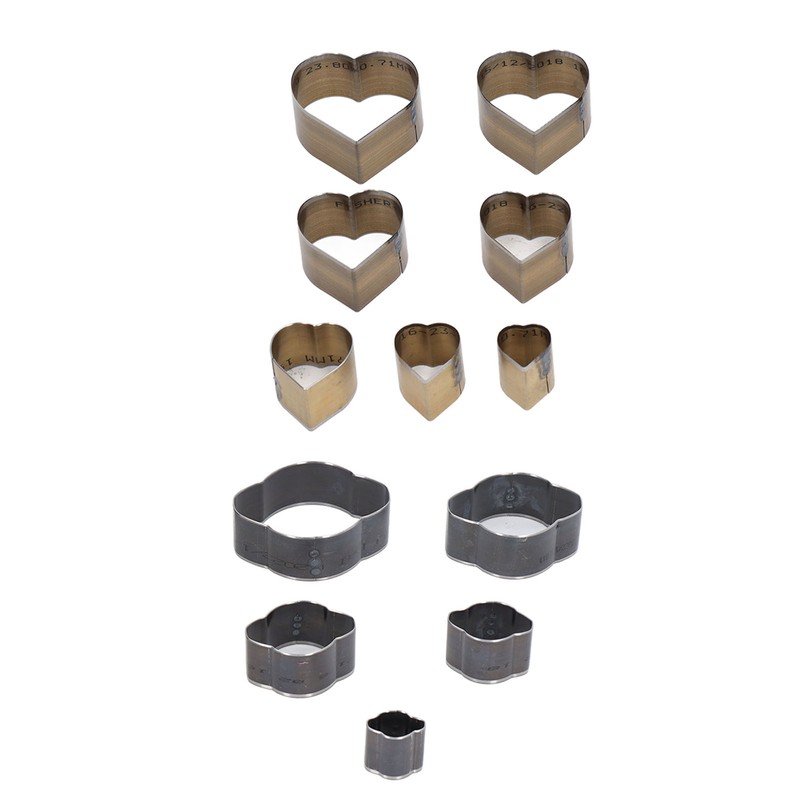 12 Pcs Leather Cutting Mold Heart Shape Exquisite High Carbon