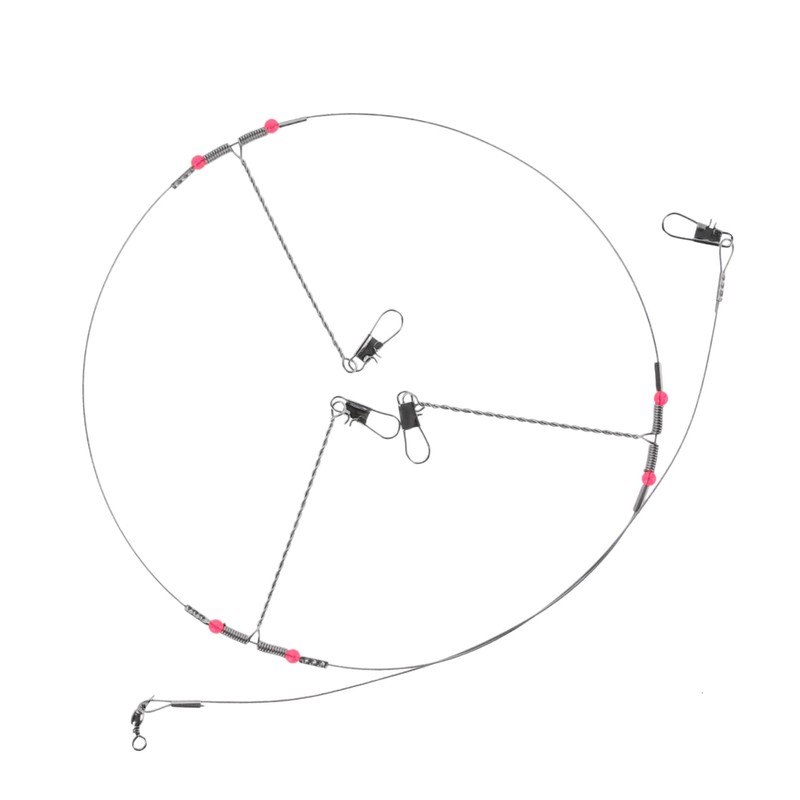 Kisangel 5sets Wire Fishing Trace Leaders Kit Tangling Fishing Rigs