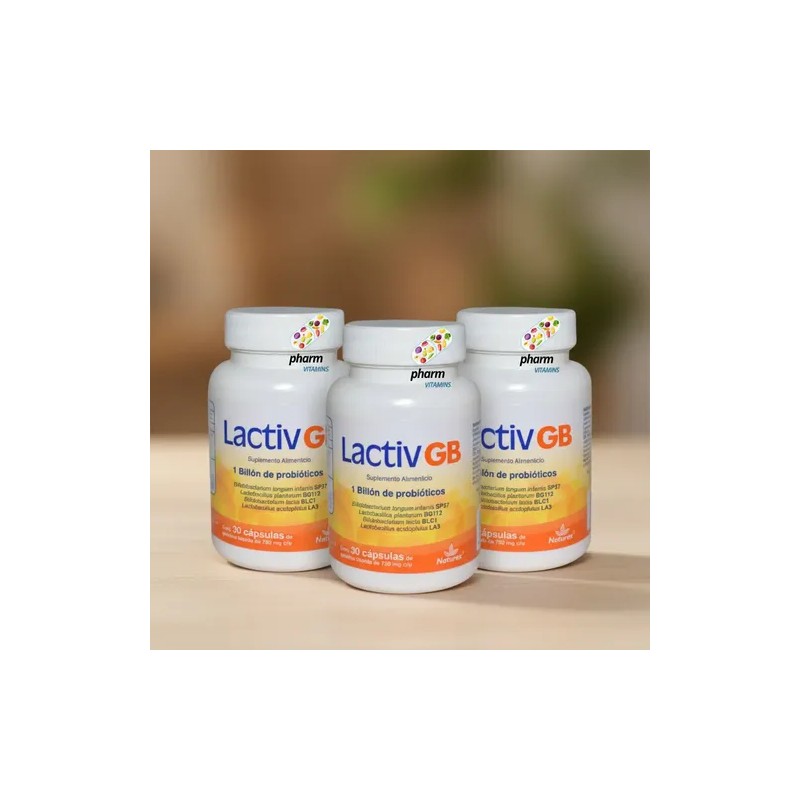 Lactiv Gb(3 Pack)30capc/u Lactobacilos Probioticos Vitamina